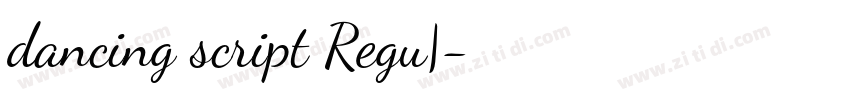 dancing script Regu|字体转换